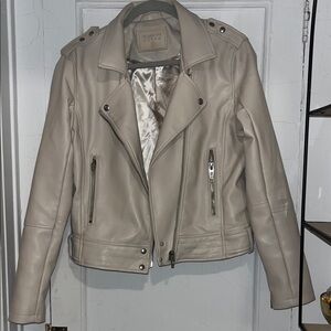 BlankNYC CREAM Leather Jacket